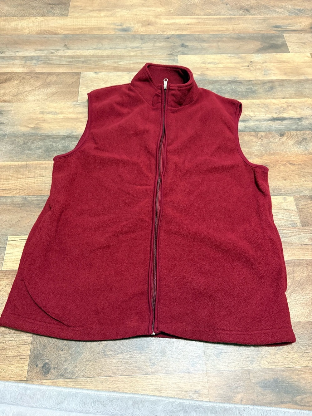 Pine Trails Women’s XL Red Fleece Full Zip Vest Casual Outdoor Layer